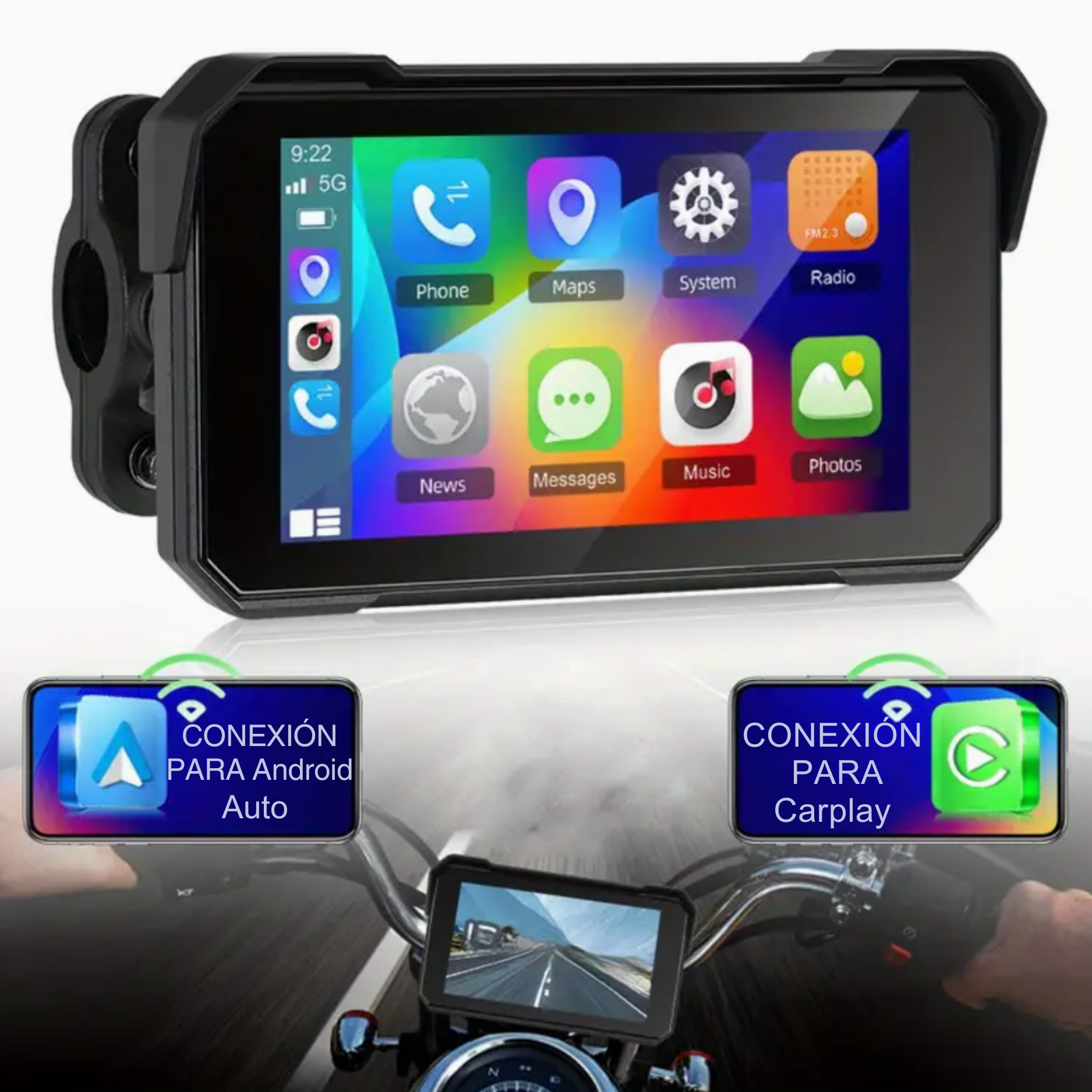 tela inteligente à prova d'água para motocicleta

tela para motocicleta com fixação no guidão

sistema de GPS com tela sensível ao toque para motocicleta

tela inteligente para motociclistas

tela de navegação com CarPlay para motocicleta

tela de painel com Bluetooth para motocicleta

tela de controle de mídia para motocicleta

sistema de navegação inteligente para motocicleta